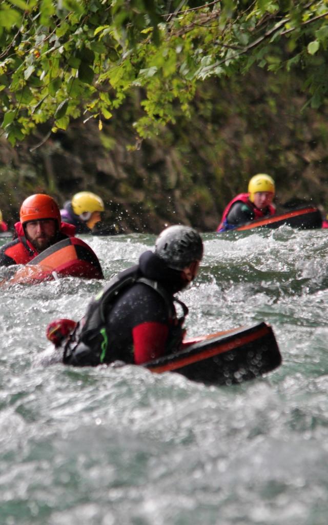 Hydrospeed en el rio de Aspe