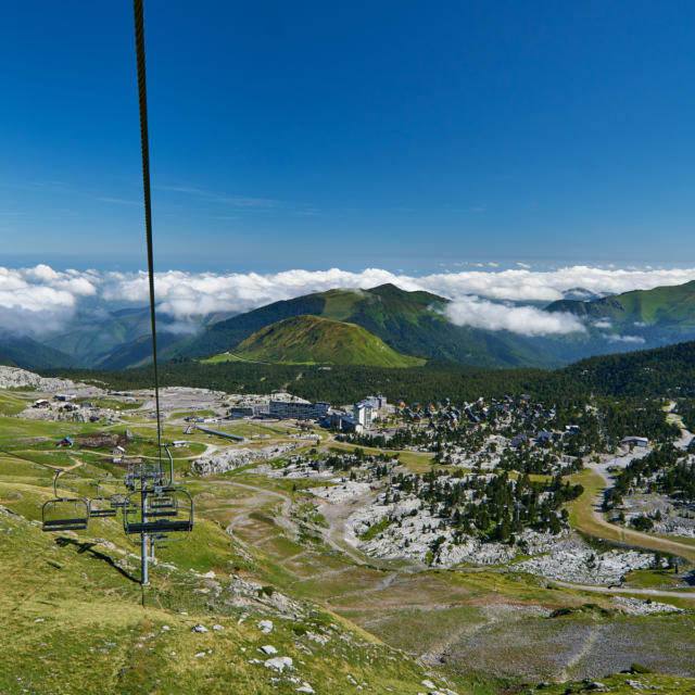 Vue depuis le télésiège de la Pierre-Saint-Martin