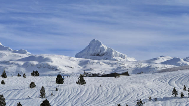 Panorama de La Pierre Saint-Martin nevada