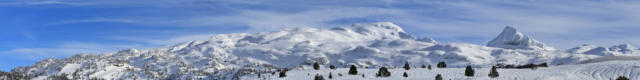 Panorama de La Pierre Saint-Martin nevada